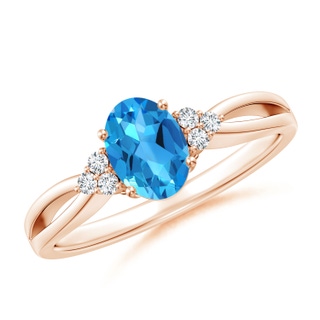 Oval AAAA Swiss Blue Topaz