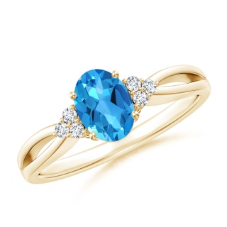 Oval AAAA Swiss Blue Topaz