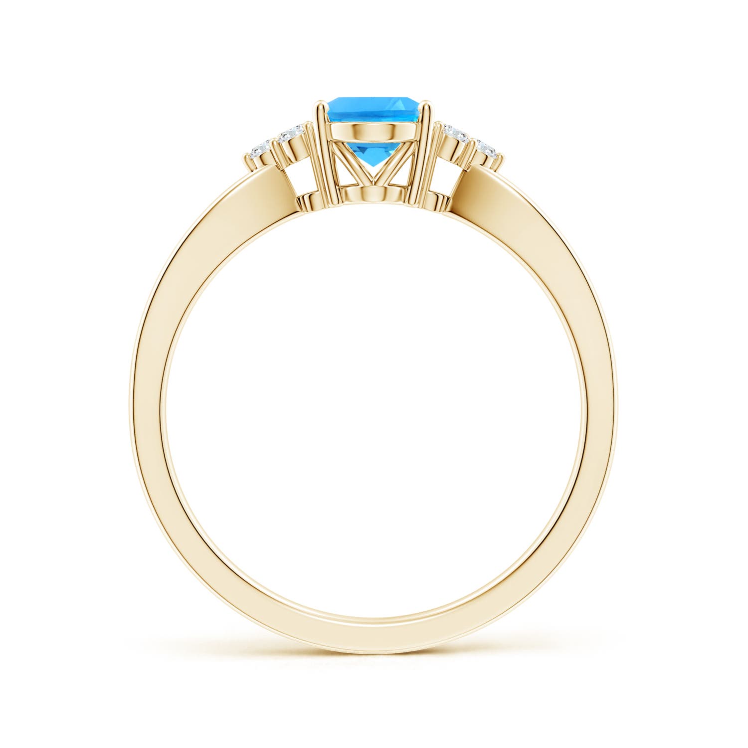 AAAA - Swiss Blue Topaz / 1.02 CT / 14 KT Yellow Gold