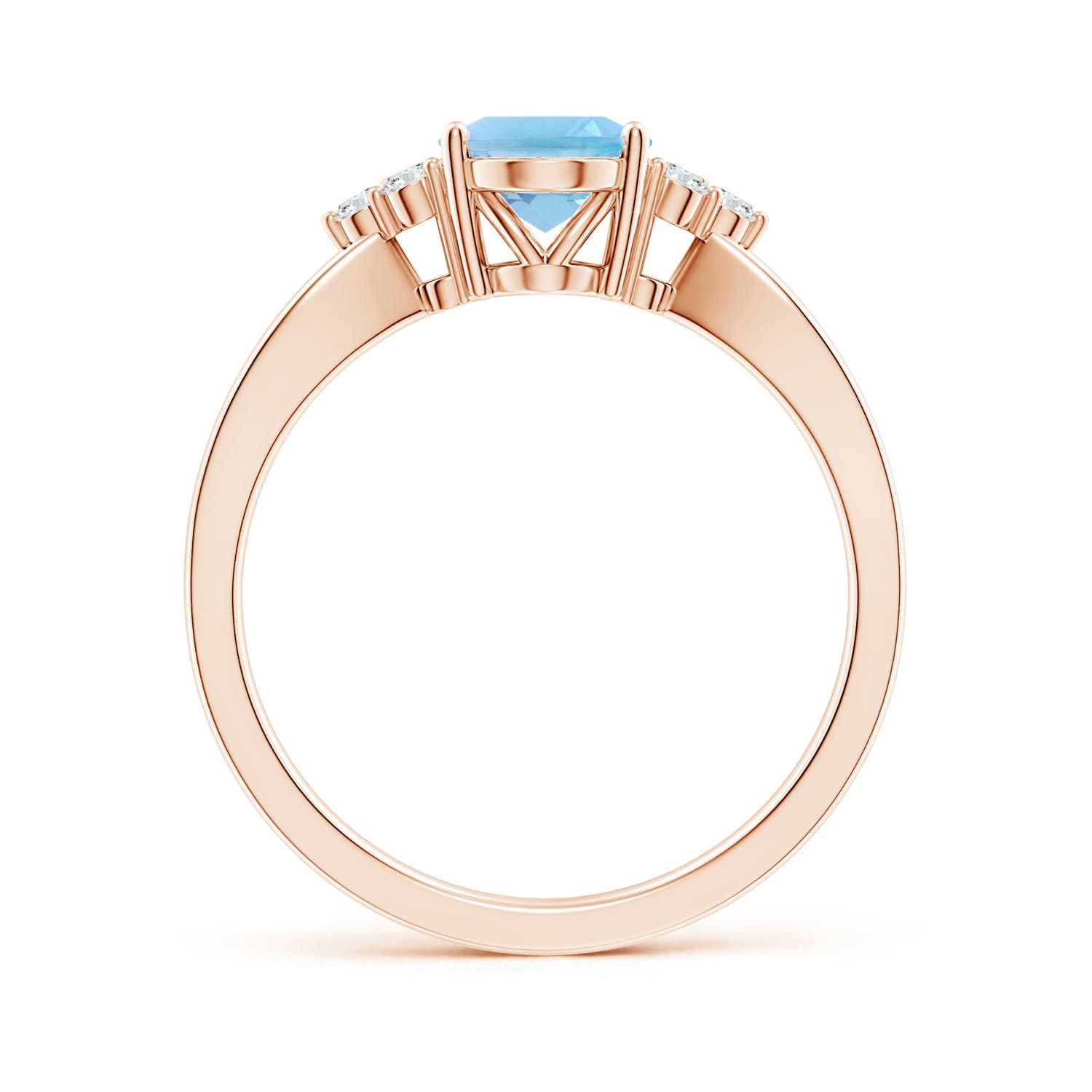 A - Swiss Blue Topaz / 1.58 CT / 14 KT Rose Gold