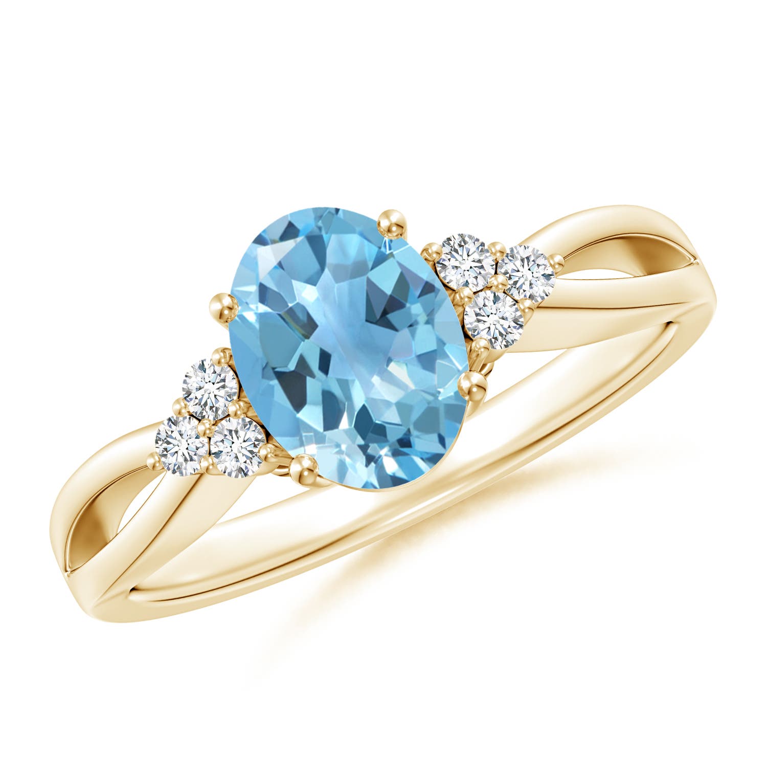 A - Swiss Blue Topaz / 1.58 CT / 14 KT Yellow Gold