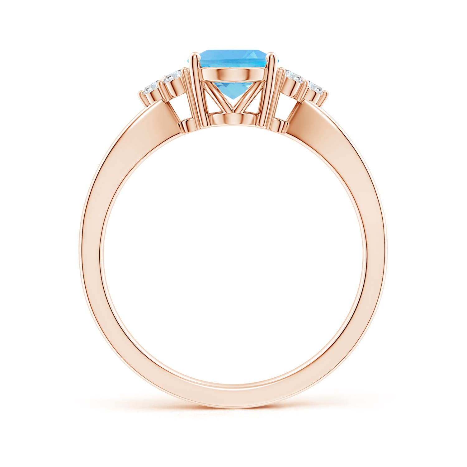 AA - Swiss Blue Topaz / 1.58 CT / 14 KT Rose Gold