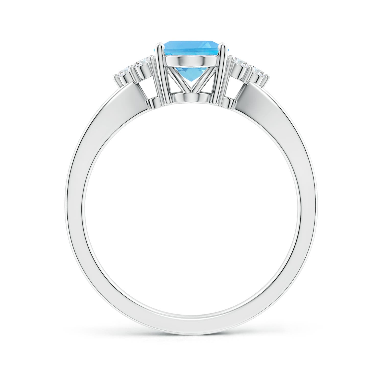 AA - Swiss Blue Topaz / 1.58 CT / 14 KT White Gold