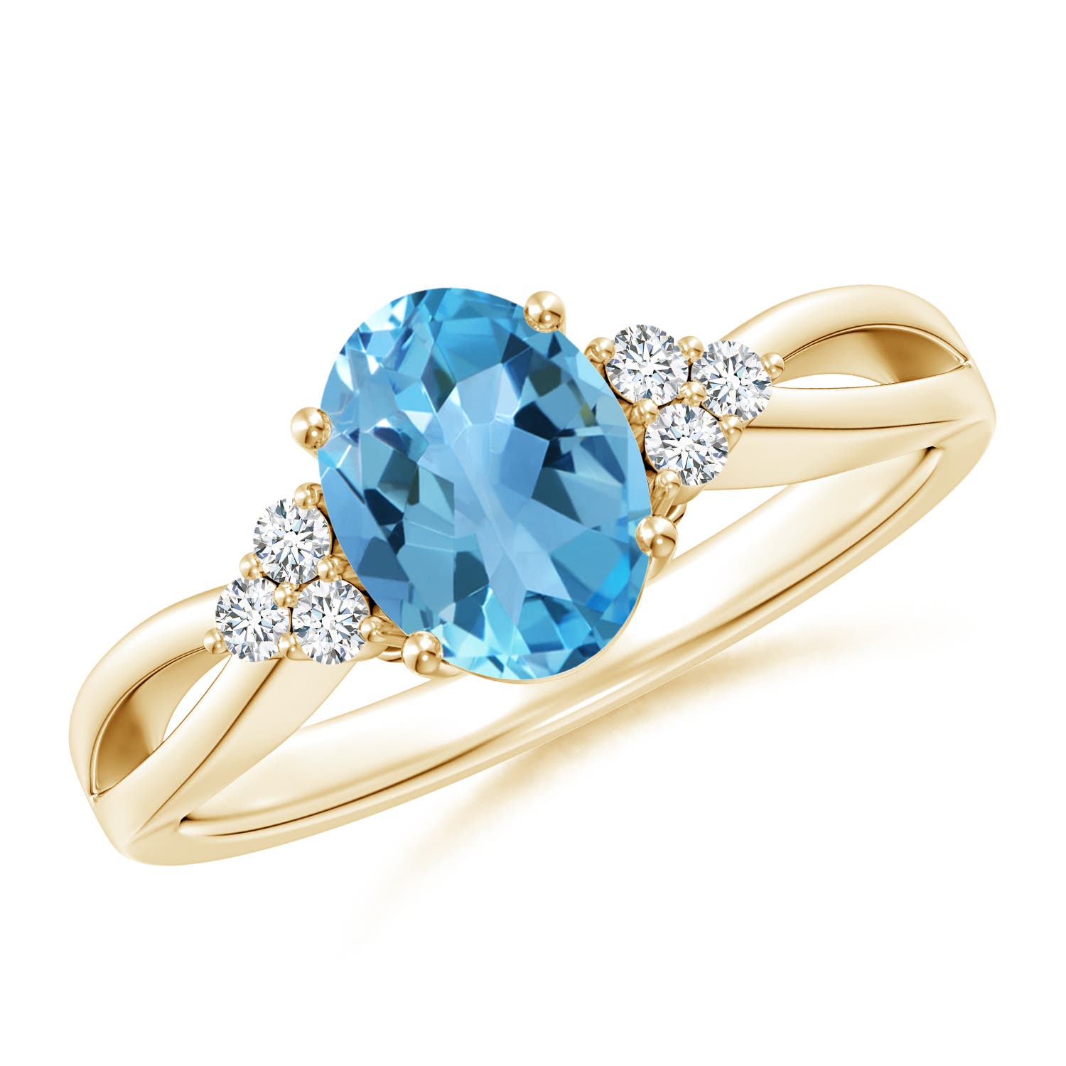 AA - Swiss Blue Topaz / 1.58 CT / 14 KT Yellow Gold