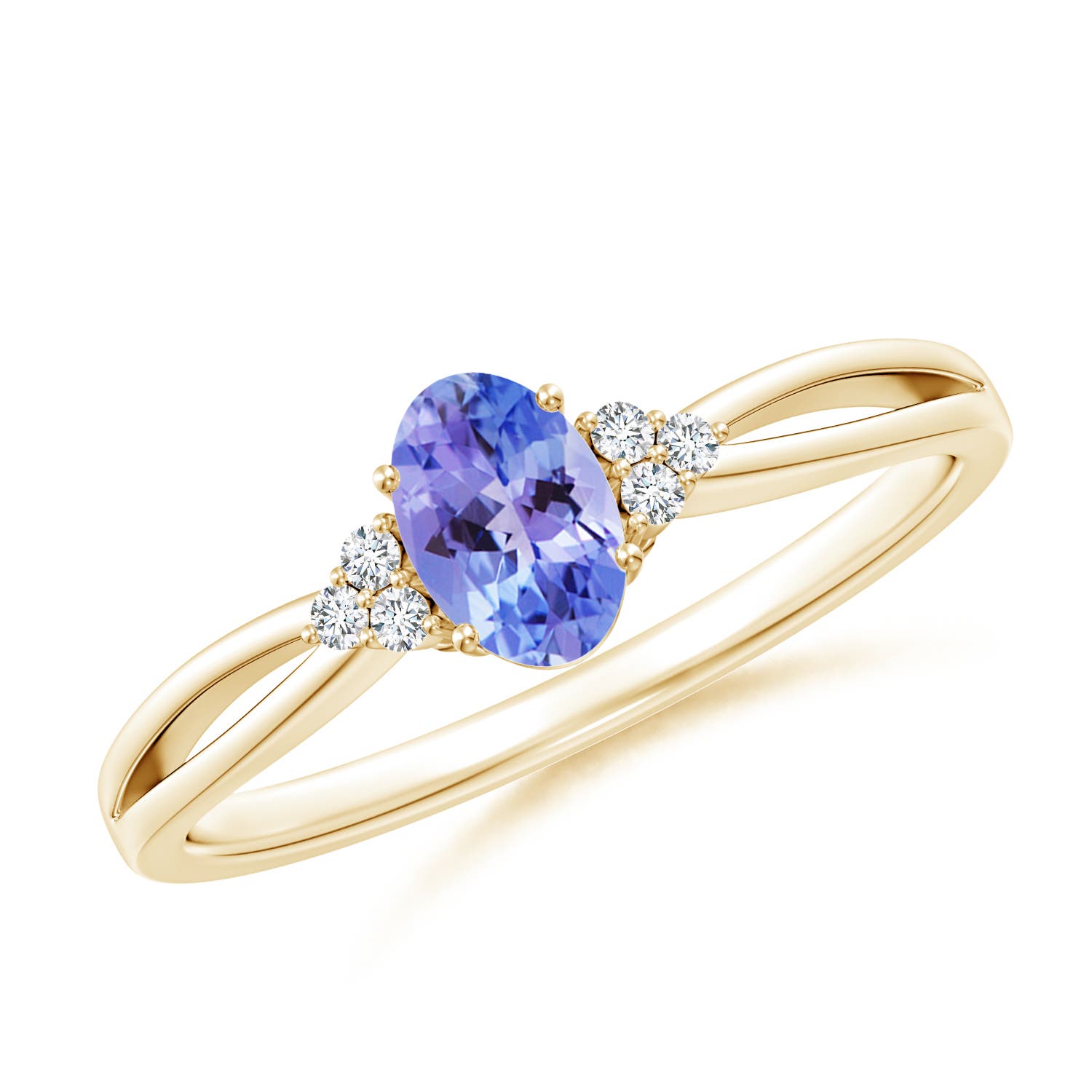 AAA - Tanzanite / 0.51 CT / 14 KT Yellow Gold