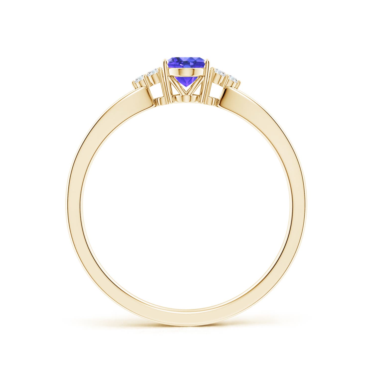 AAA - Tanzanite / 0.51 CT / 14 KT Yellow Gold