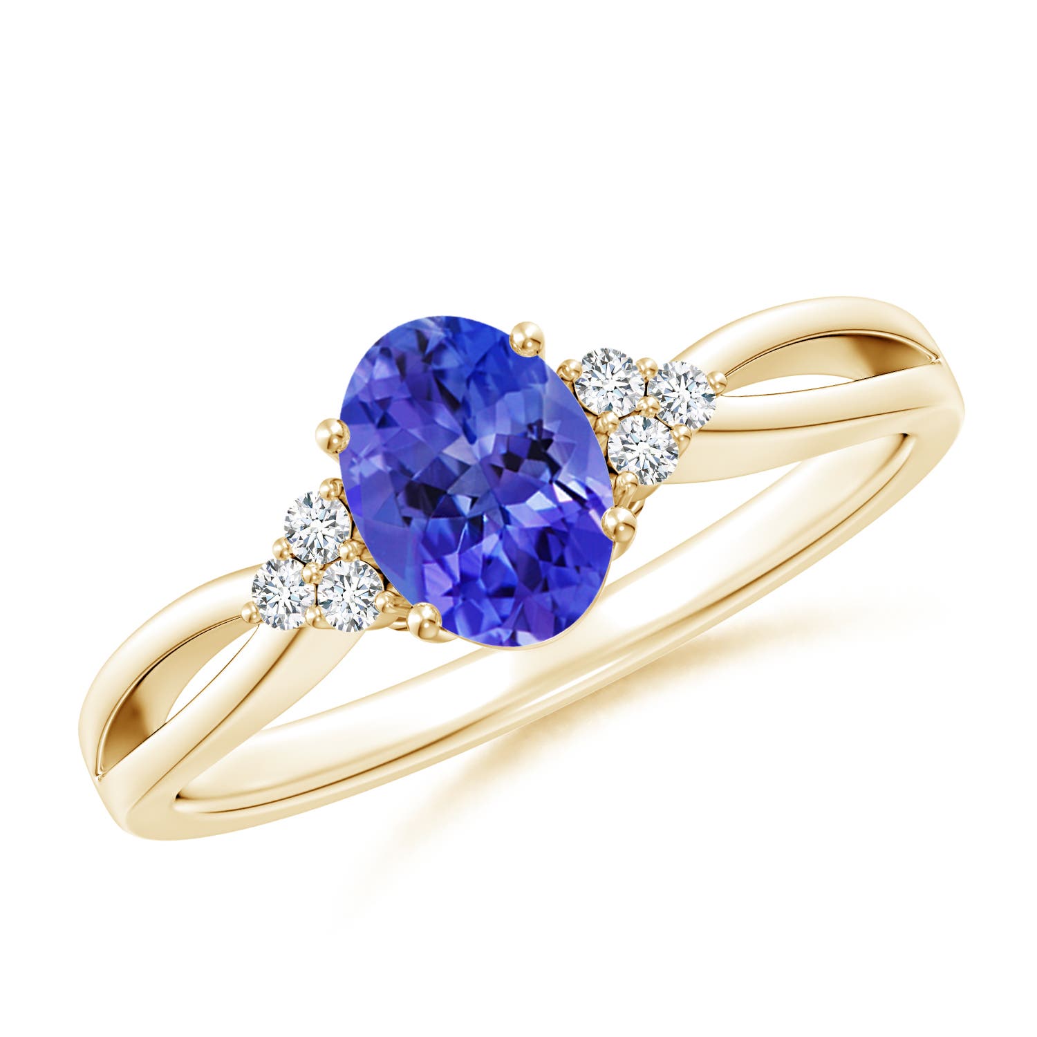 AAA - Tanzanite / 0.87 CT / 14 KT Yellow Gold