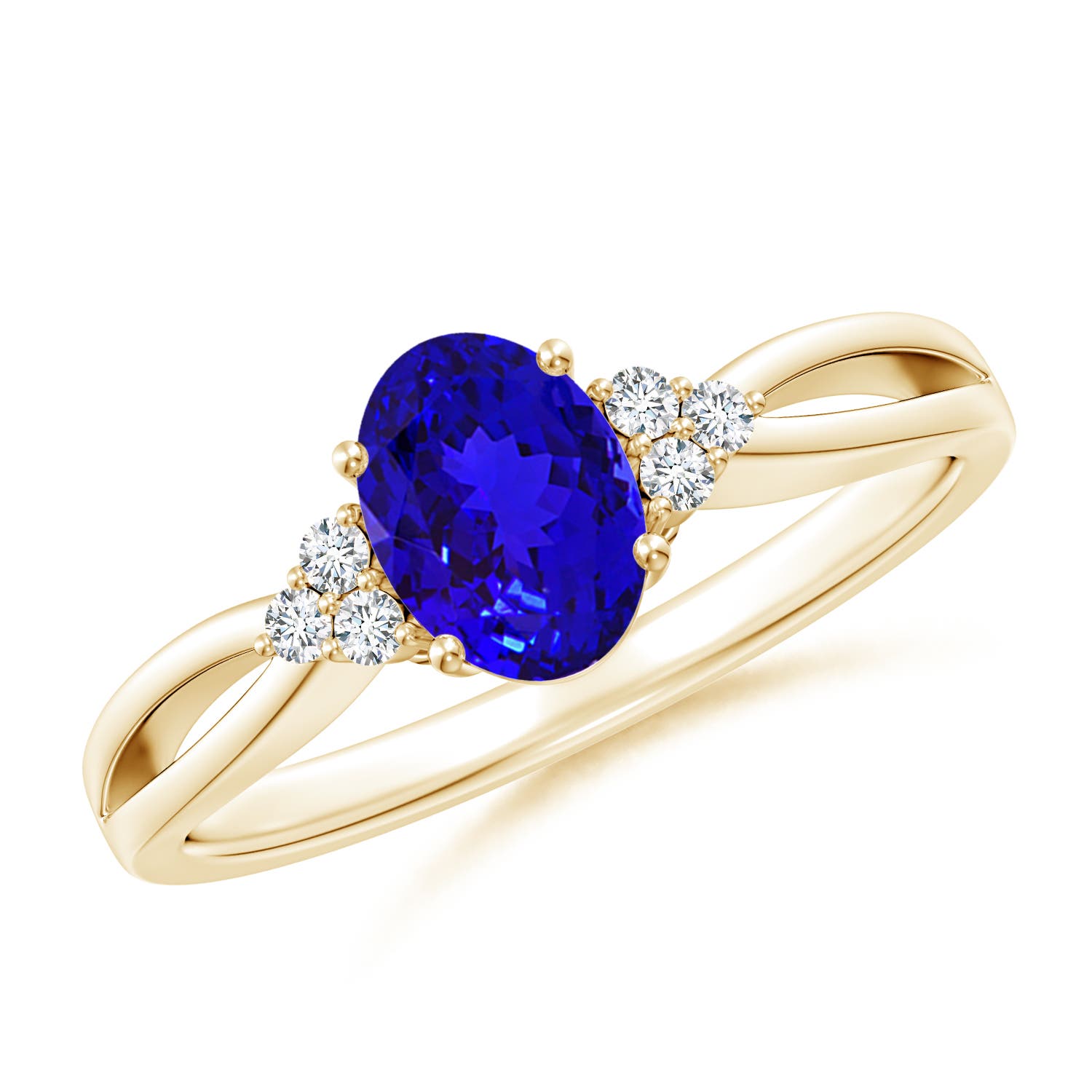 AAAA - Tanzanite / 0.87 CT / 14 KT Yellow Gold