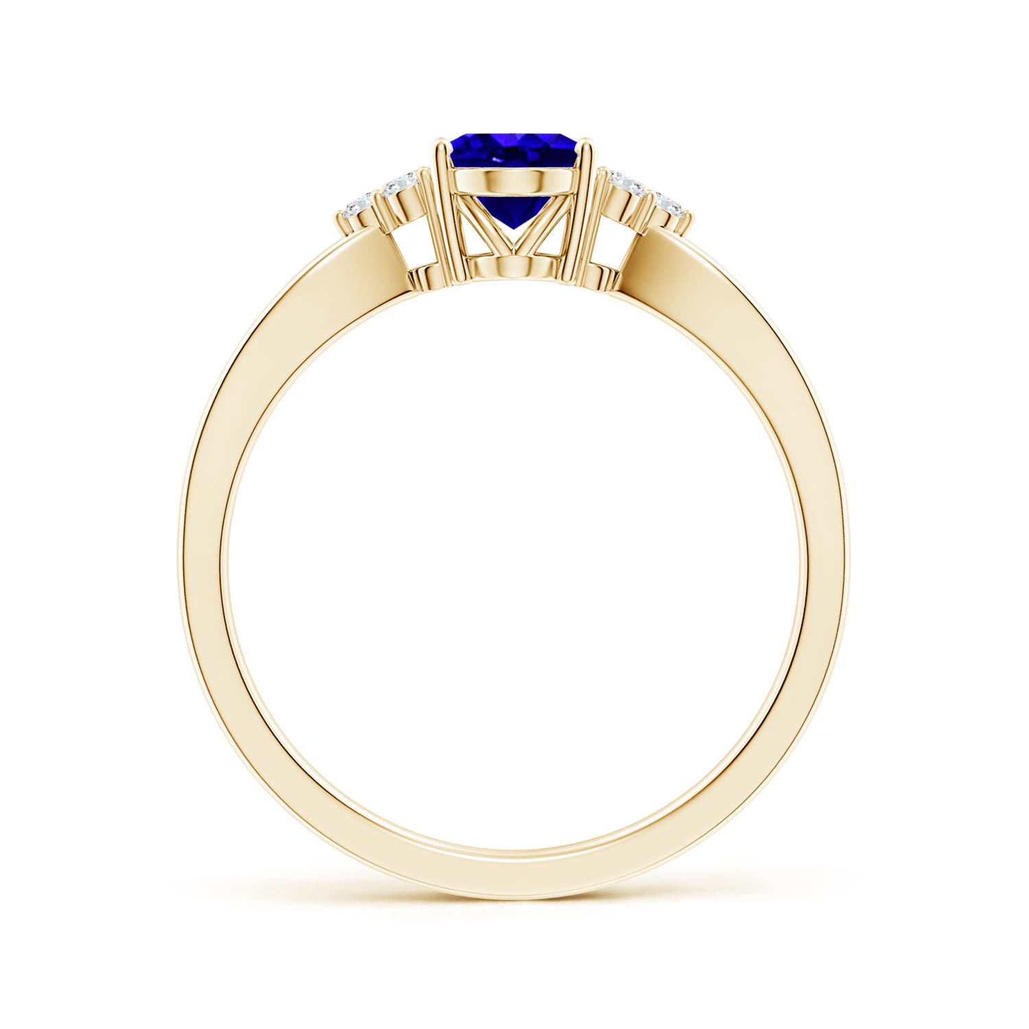 AAAA - Tanzanite / 0.87 CT / 14 KT Yellow Gold