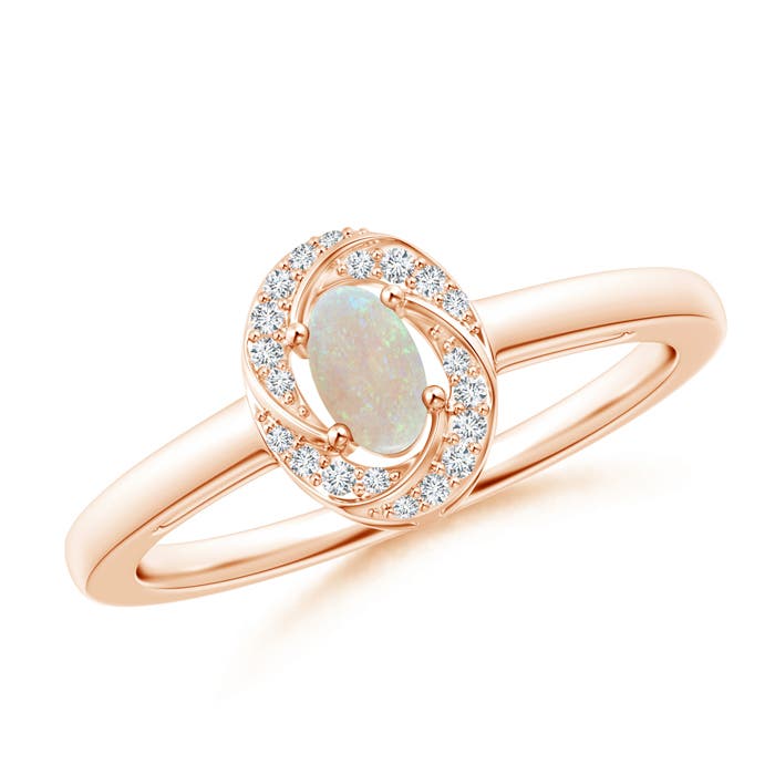 AA - Opal / 0.23 CT / 14 KT Rose Gold