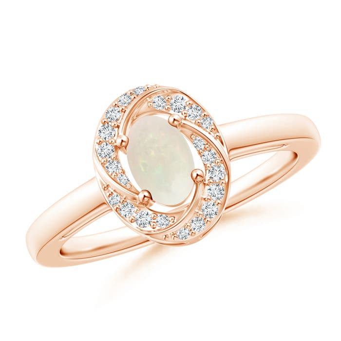 A - Opal / 0.39 CT / 14 KT Rose Gold