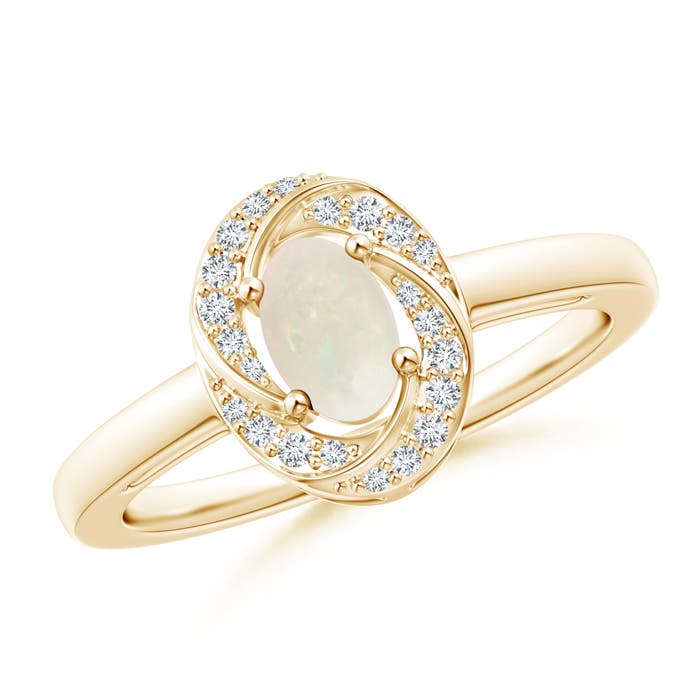 A - Opal / 0.39 CT / 14 KT Yellow Gold