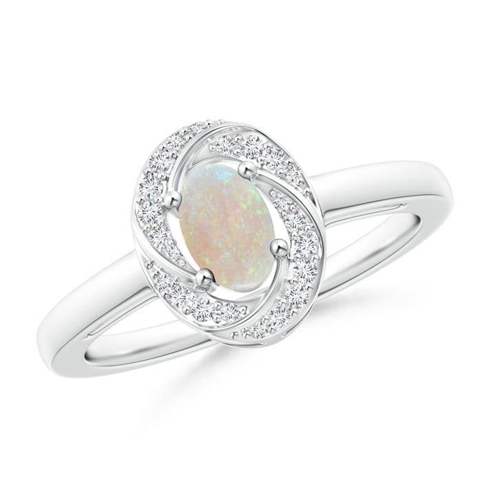 AA - Opal / 0.39 CT / 14 KT White Gold