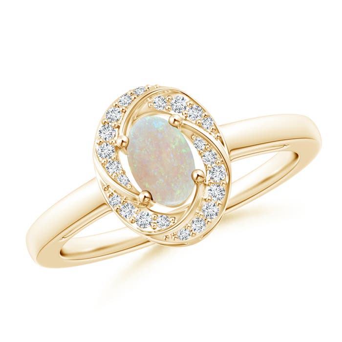 AA - Opal / 0.39 CT / 14 KT Yellow Gold