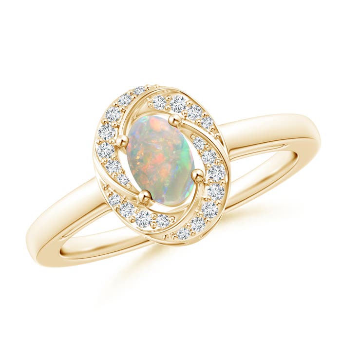 AAAA - Opal / 0.39 CT / 14 KT Yellow Gold