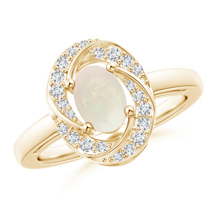 A - Opal / 0.64 CT / 14 KT Yellow Gold