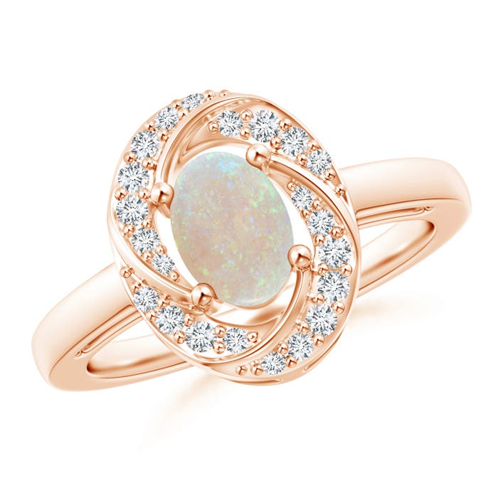 AA - Opal / 0.64 CT / 14 KT Rose Gold