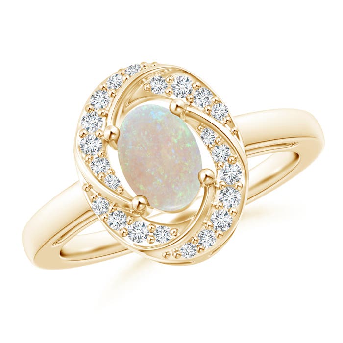 AA - Opal / 0.64 CT / 14 KT Yellow Gold