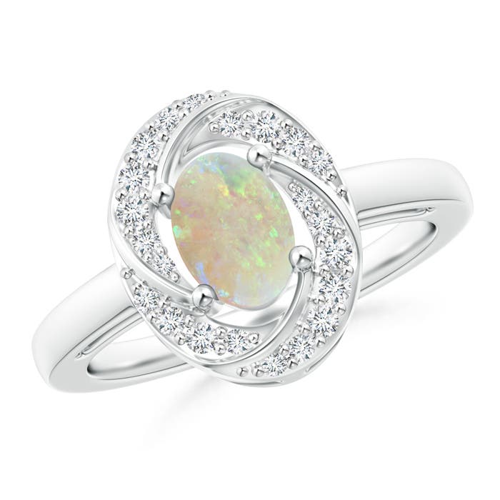 AAA - Opal / 0.64 CT / 14 KT White Gold