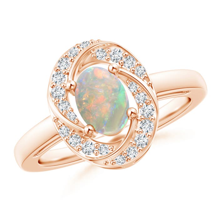 AAAA - Opal / 0.64 CT / 14 KT Rose Gold