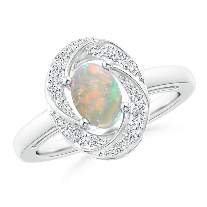 AAAA - Opal / 0.64 CT / 14 KT White Gold