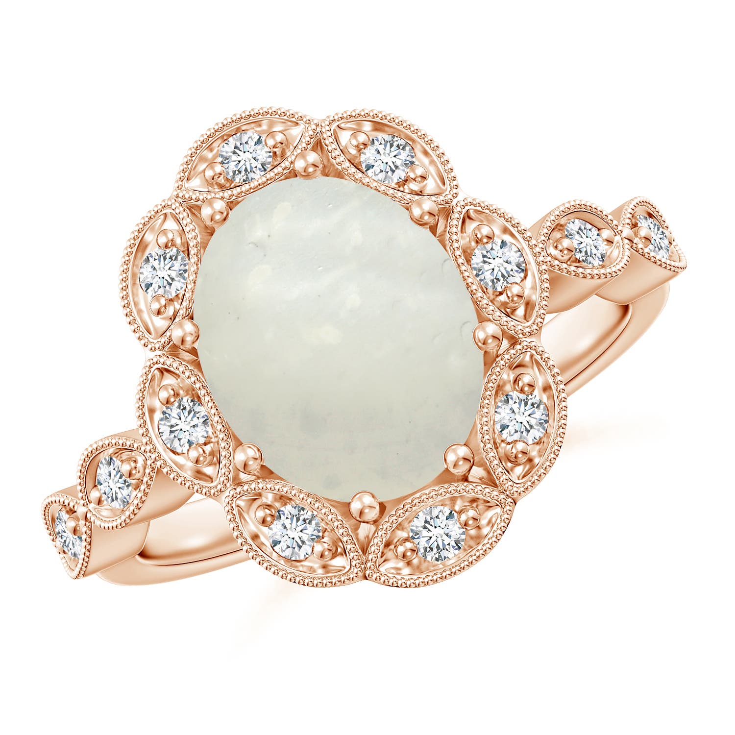 A - Moonstone / 2.67 CT / 14 KT Rose Gold