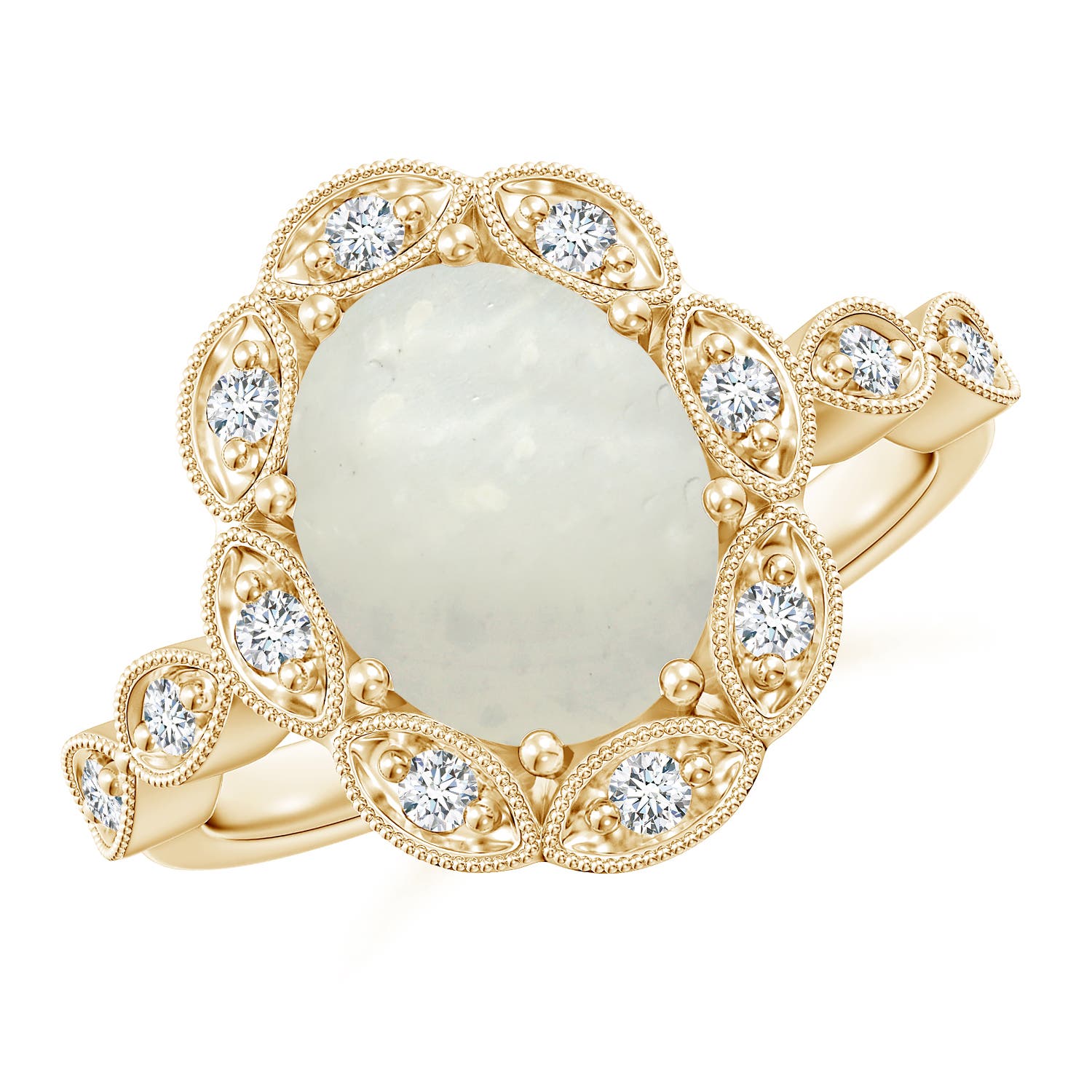 A - Moonstone / 2.67 CT / 14 KT Yellow Gold