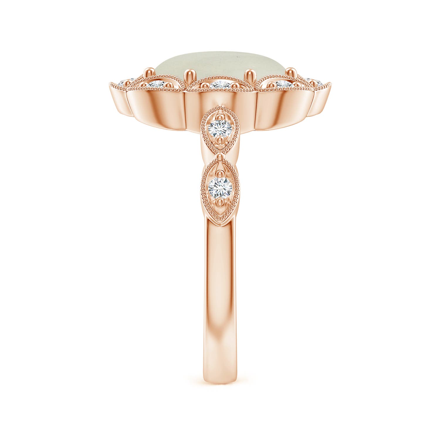 AA - Moonstone / 2.67 CT / 14 KT Rose Gold