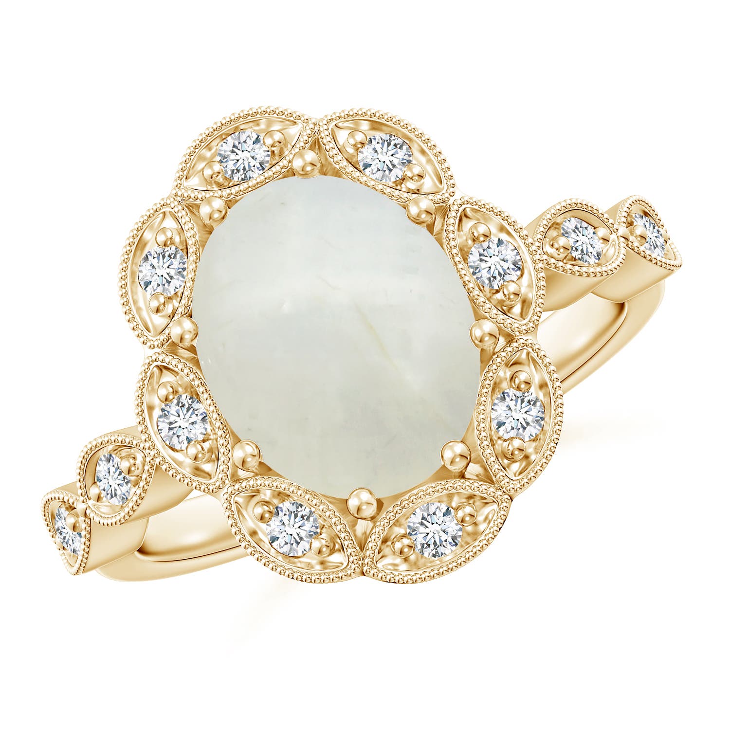 AA - Moonstone / 2.67 CT / 14 KT Yellow Gold