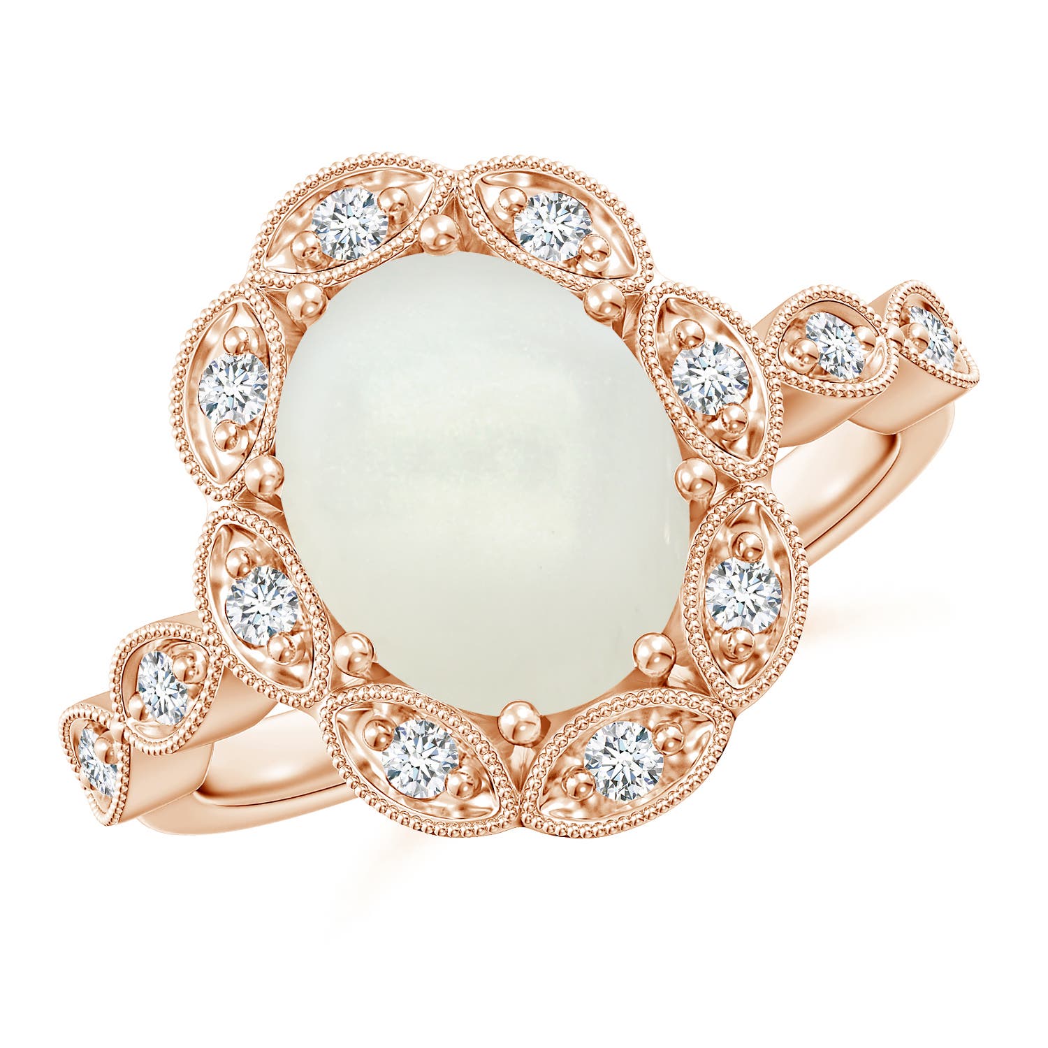 AAAA - Moonstone / 2.67 CT / 14 KT Rose Gold