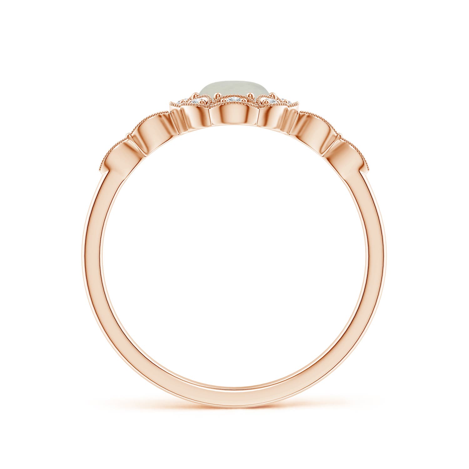 A - Moonstone / 0.74 CT / 14 KT Rose Gold