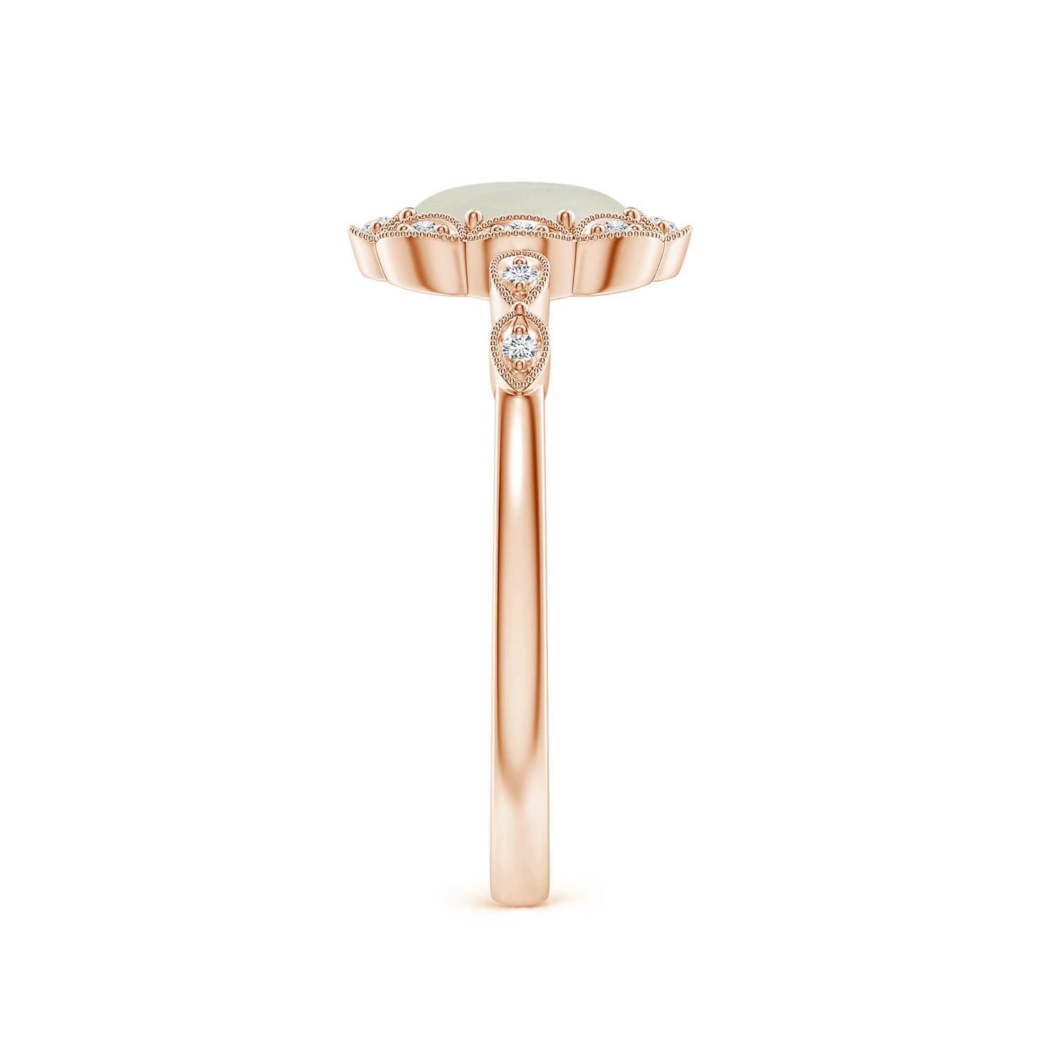 AA - Moonstone / 0.74 CT / 14 KT Rose Gold