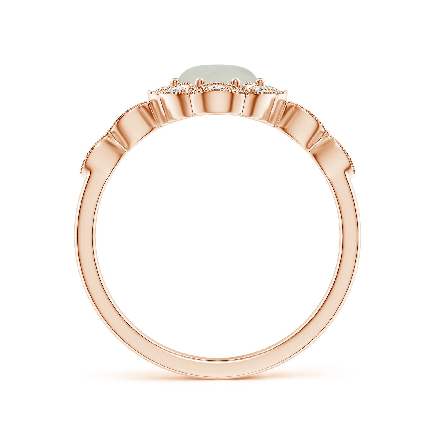 A - Moonstone / 1.2 CT / 14 KT Rose Gold