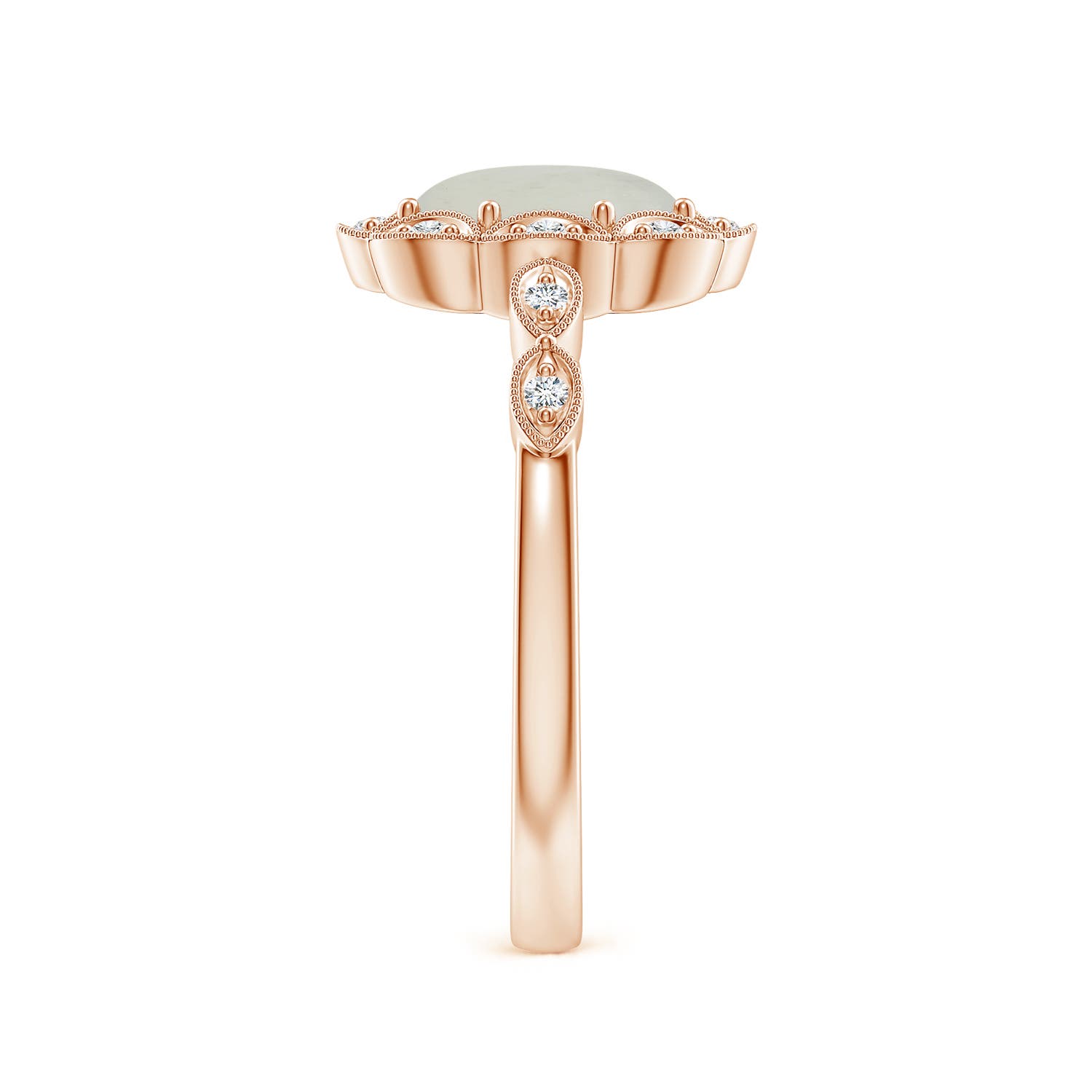 A - Moonstone / 1.2 CT / 14 KT Rose Gold