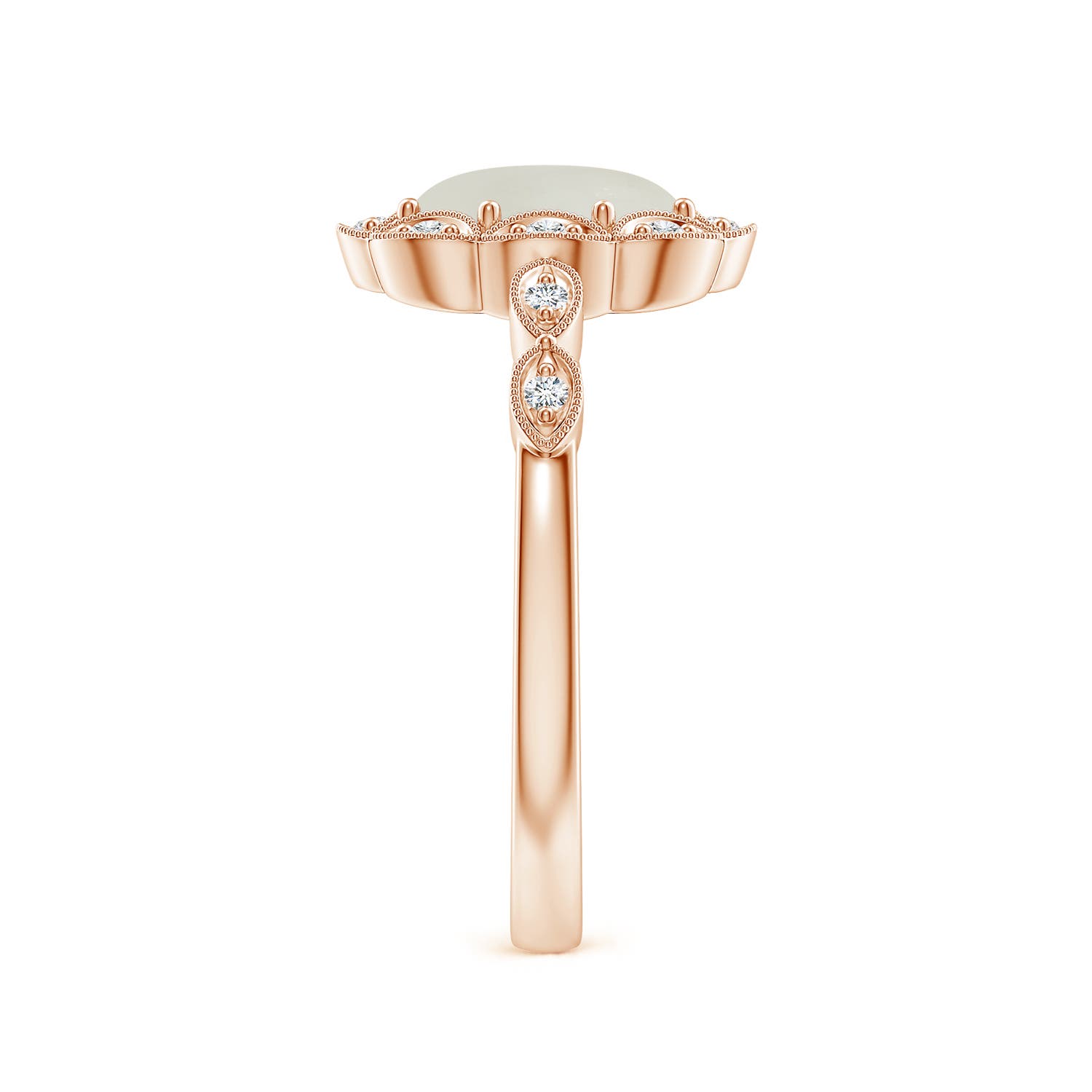 AAA - Moonstone / 1.2 CT / 14 KT Rose Gold