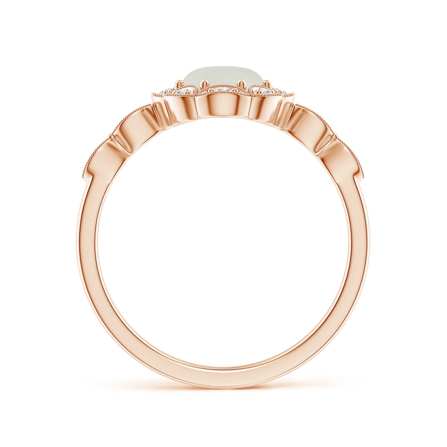 AAAA - Moonstone / 1.2 CT / 14 KT Rose Gold