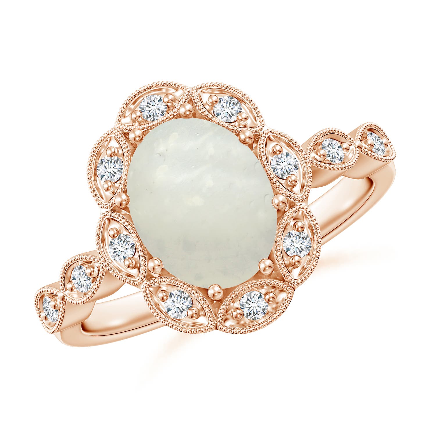 A - Moonstone / 1.84 CT / 14 KT Rose Gold