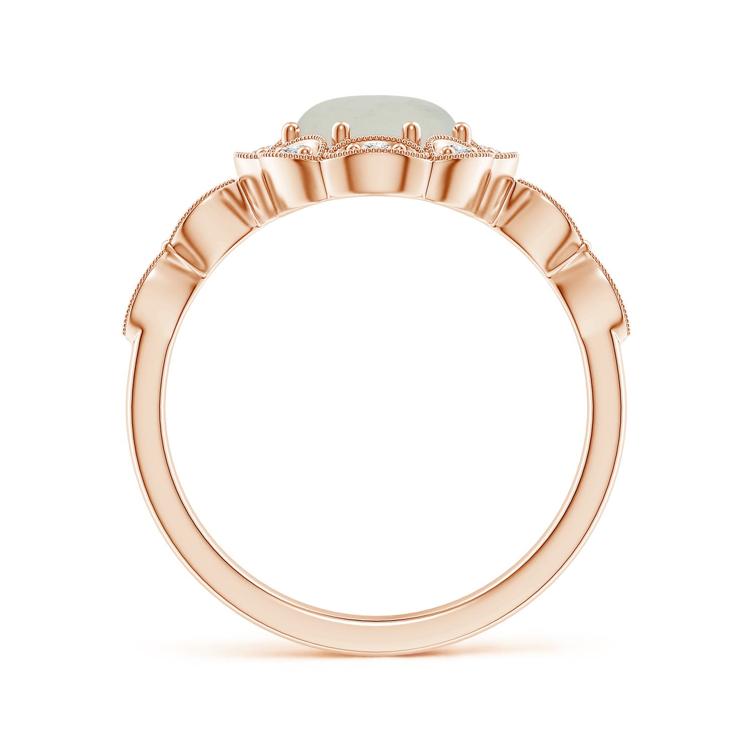 A - Moonstone / 1.84 CT / 14 KT Rose Gold