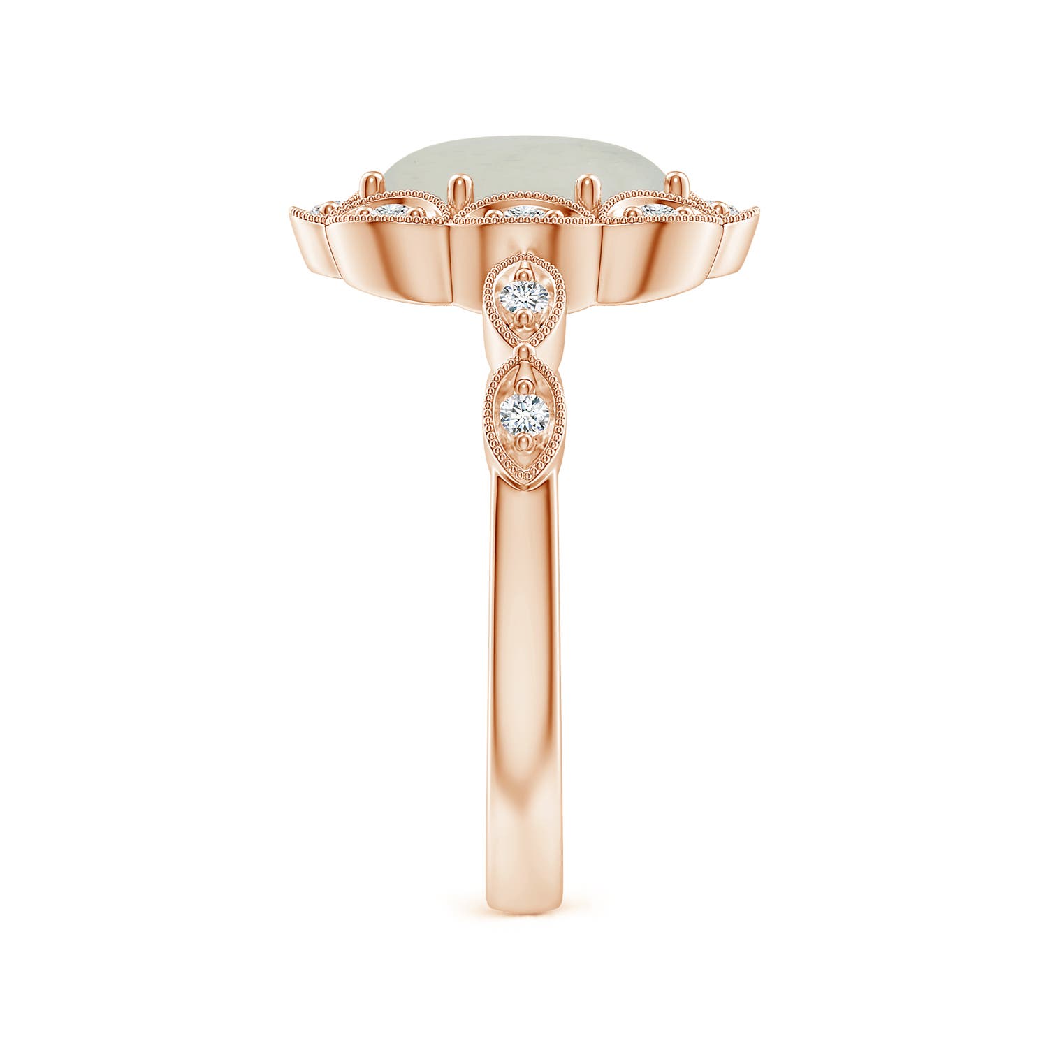 A - Moonstone / 1.84 CT / 14 KT Rose Gold