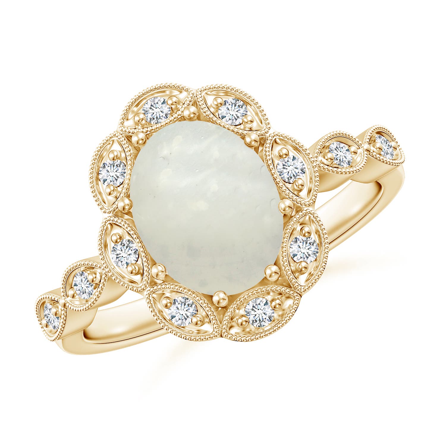 A - Moonstone / 1.84 CT / 14 KT Yellow Gold