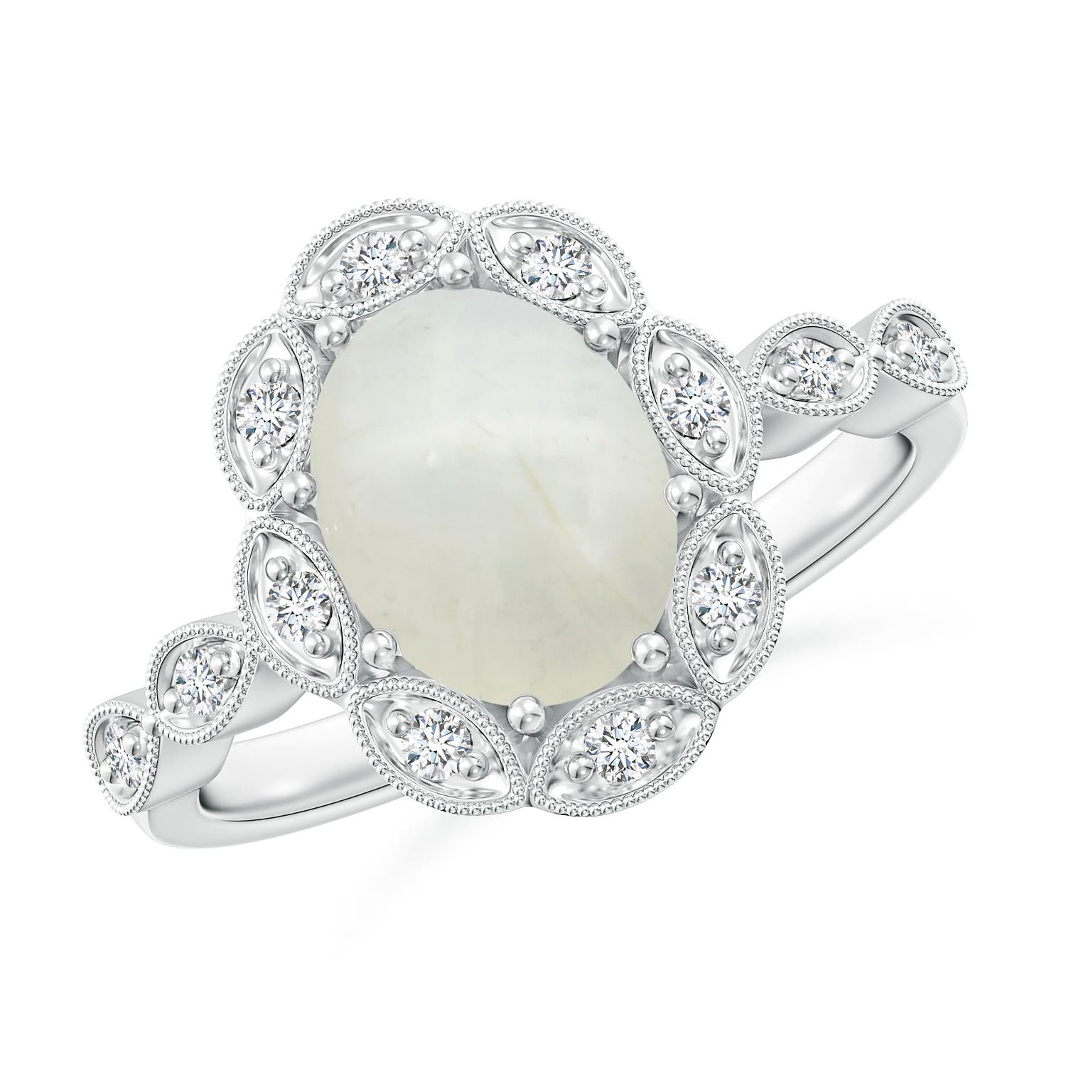 AA - Moonstone / 1.84 CT / 14 KT White Gold