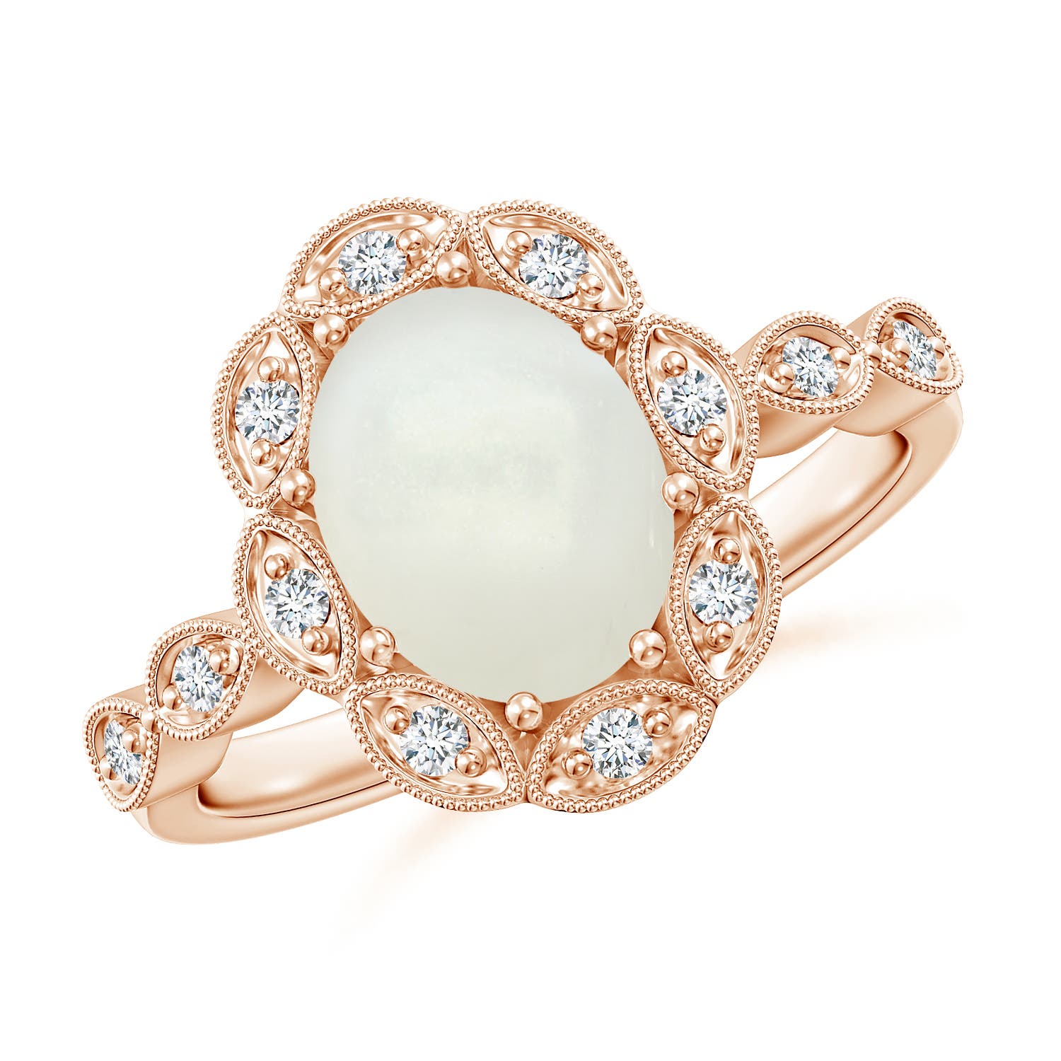 AAAA - Moonstone / 1.84 CT / 14 KT Rose Gold