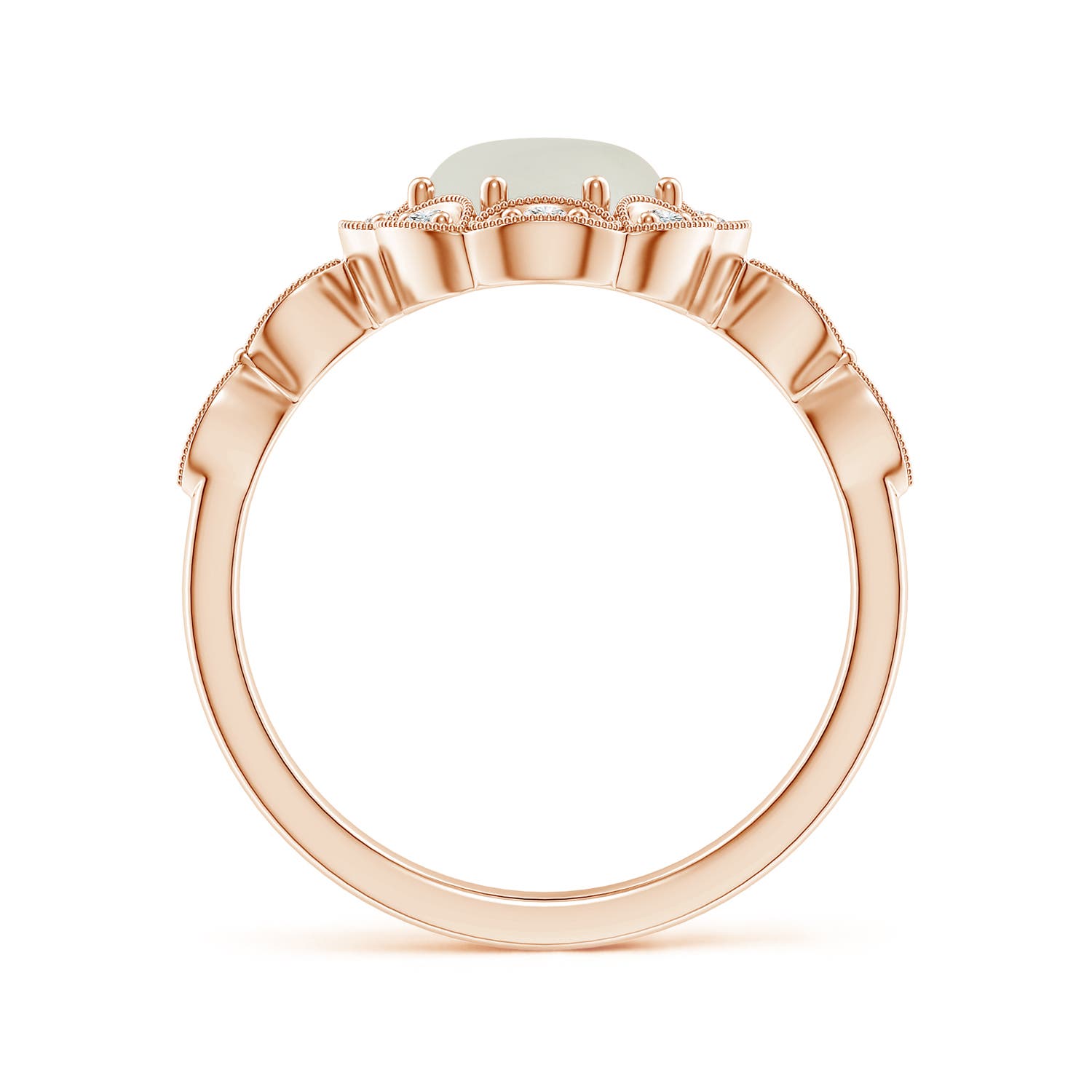 AAAA - Moonstone / 1.84 CT / 14 KT Rose Gold