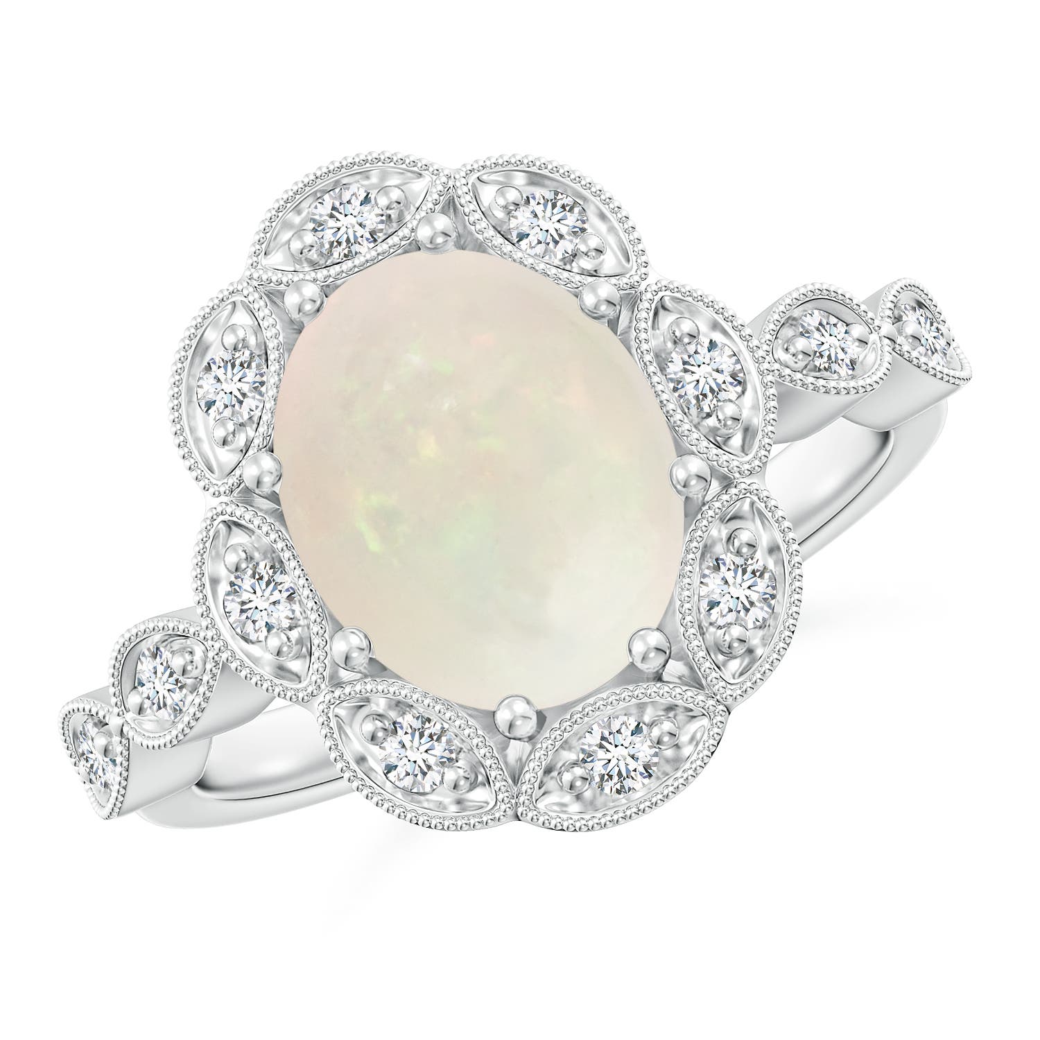 A - Opal / 1.62 CT / 14 KT White Gold