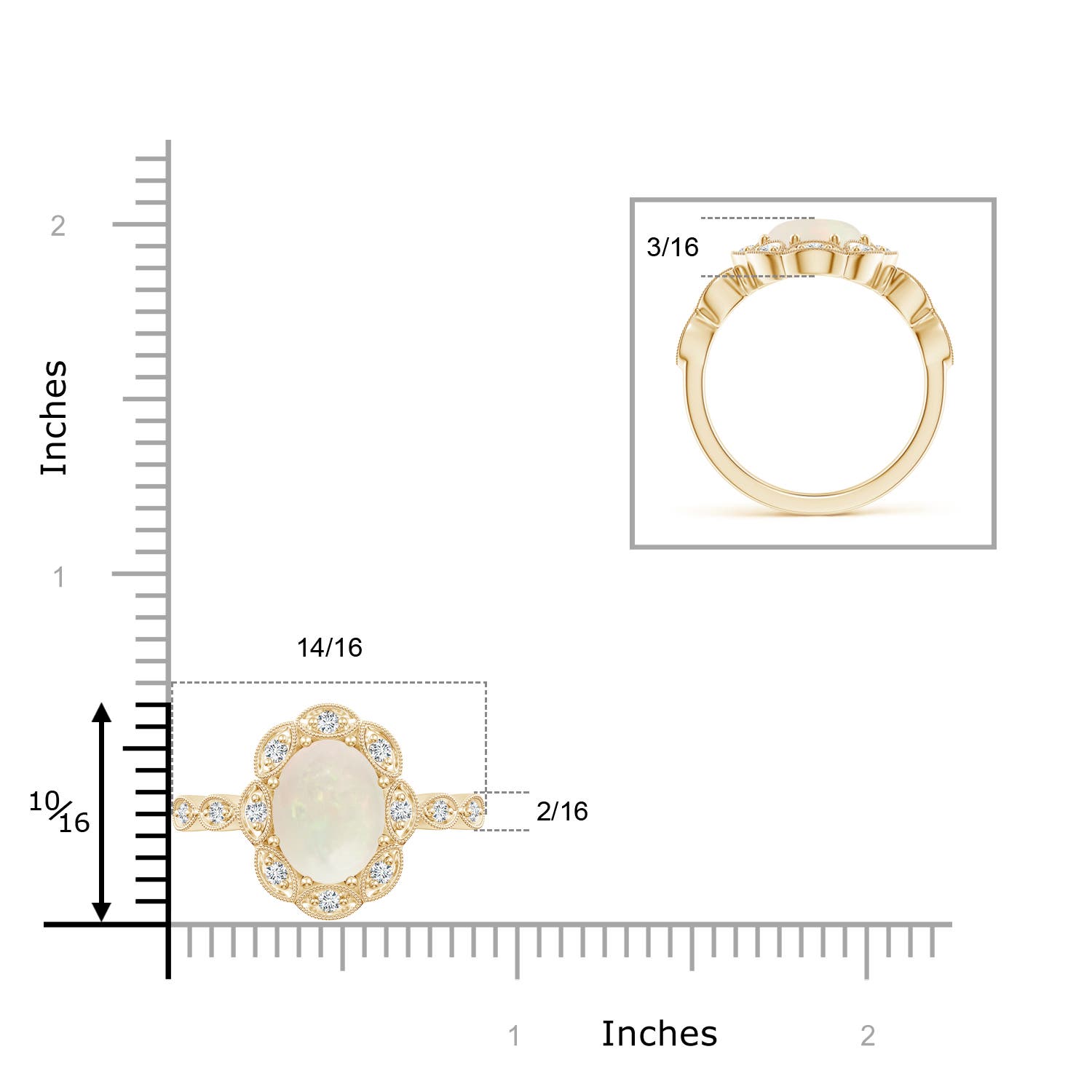 A - Opal / 1.62 CT / 14 KT Yellow Gold