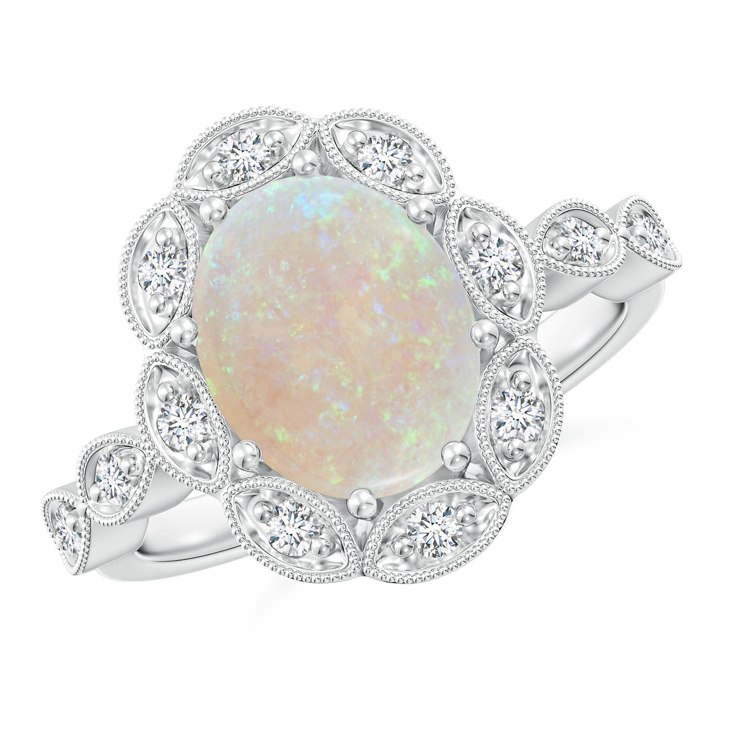 AA - Opal / 1.62 CT / 14 KT White Gold