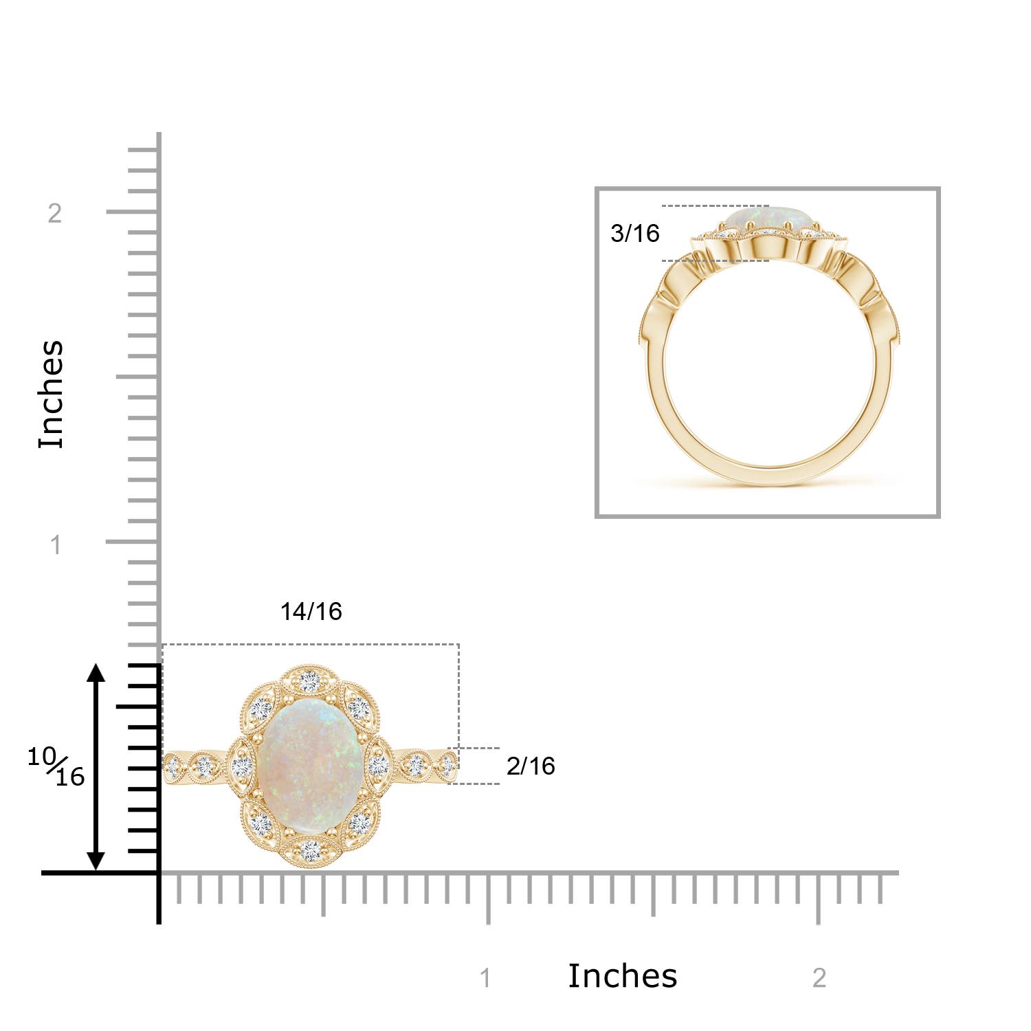 AA - Opal / 1.62 CT / 14 KT Yellow Gold