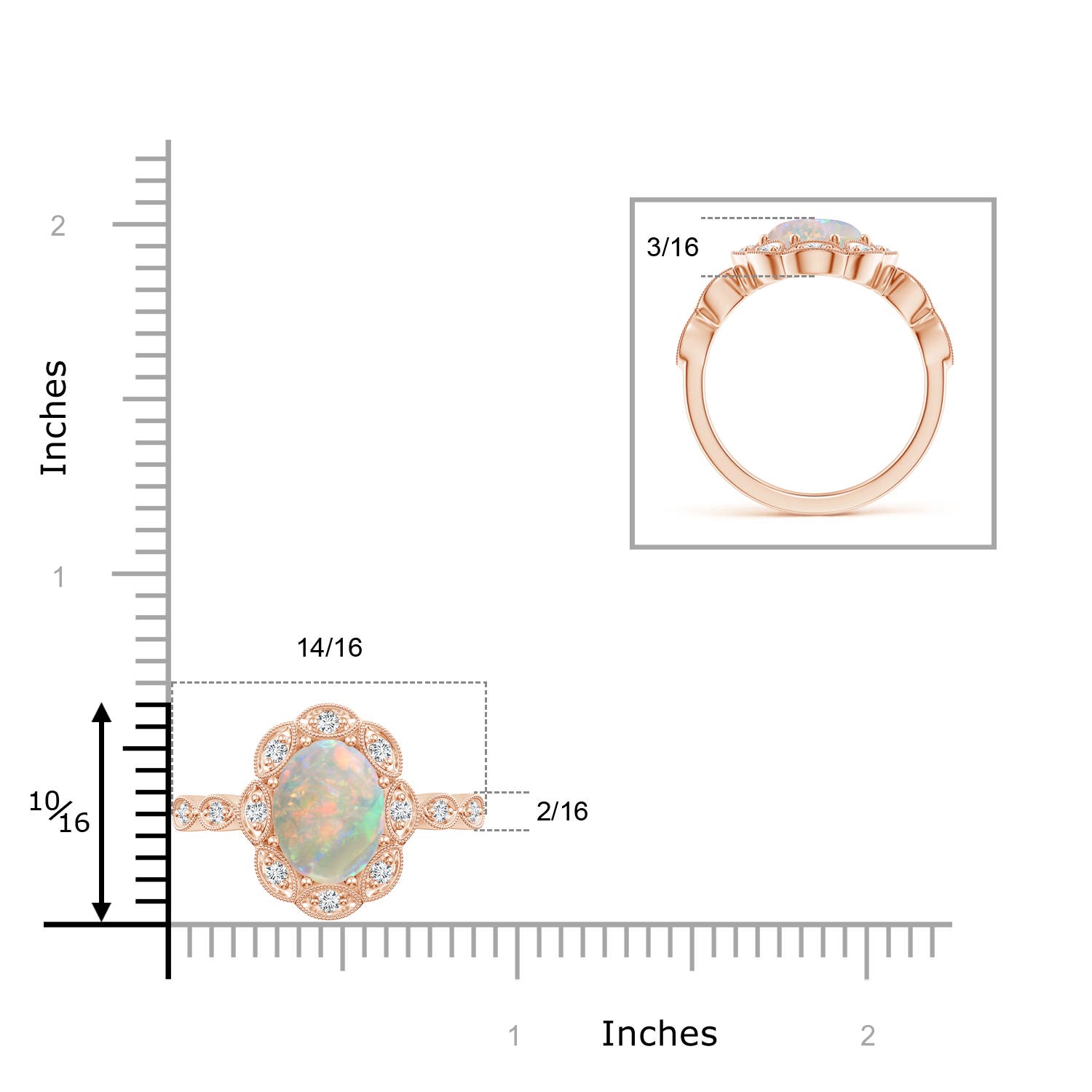 AAAA - Opal / 1.62 CT / 14 KT Rose Gold