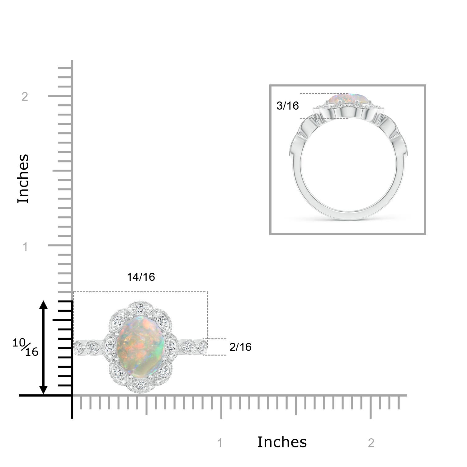 AAAA - Opal / 1.62 CT / 14 KT White Gold