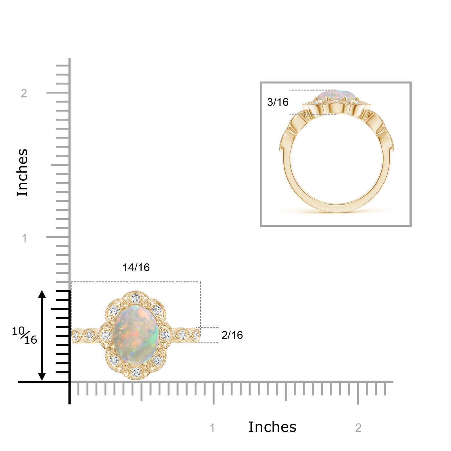 AAAA - Opal / 1.62 CT / 14 KT Yellow Gold